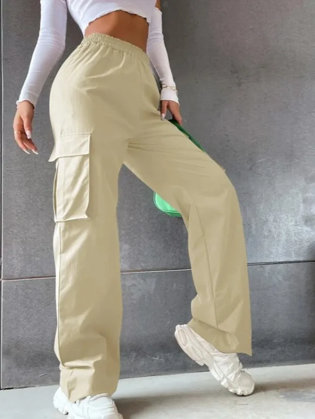 Women's Summer Thin High Waist Wide Leg Straight Casual Pants Breathable American Retro Sport Trousers Trendy Street Style Loose Fit display picture 8
