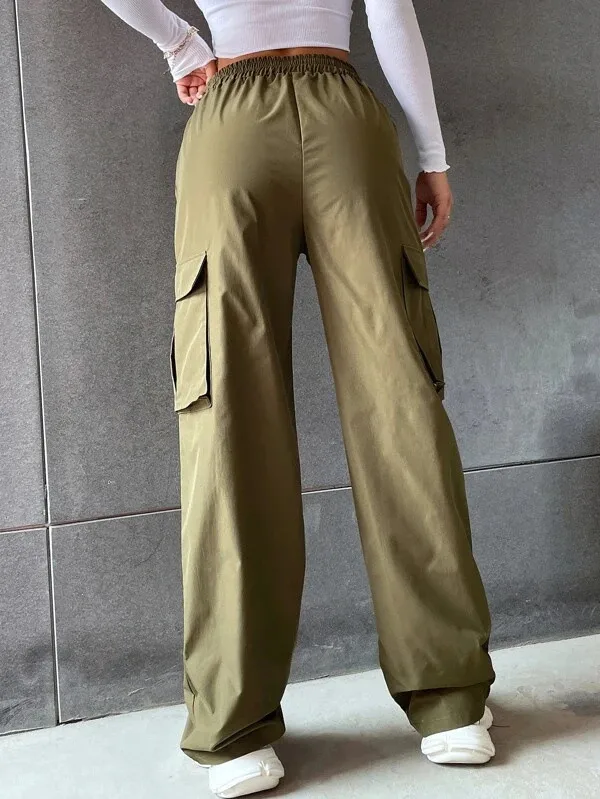 Women's Summer Thin High Waist Wide Leg Straight Casual Pants Breathable American Retro Sport Trousers Trendy Street Style Loose Fit display picture 9