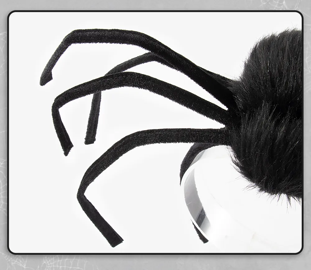 Halloween Headwear Spider Queen Costume Accessory Funny Hairband Velvet Material Festive Cosplay Item display picture 5