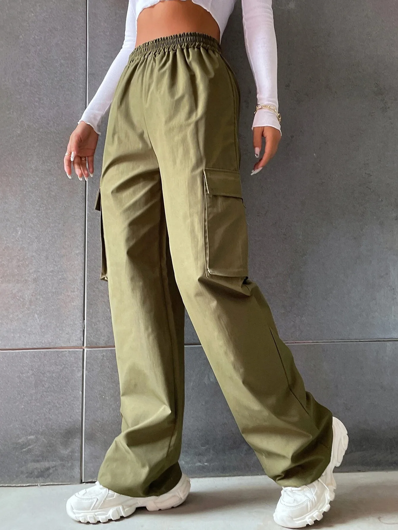 Women's Summer Thin High Waist Wide Leg Straight Casual Pants Breathable American Retro Sport Trousers Trendy Street Style Loose Fit display picture 13