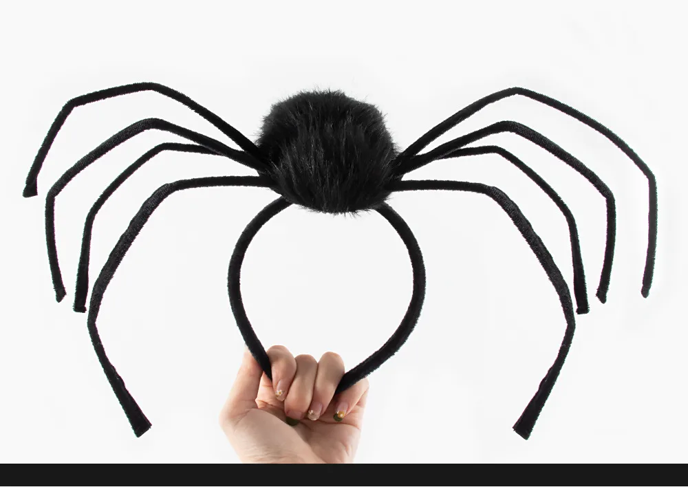 Halloween Headwear Spider Queen Costume Accessory Funny Hairband Velvet Material Festive Cosplay Item display picture 12