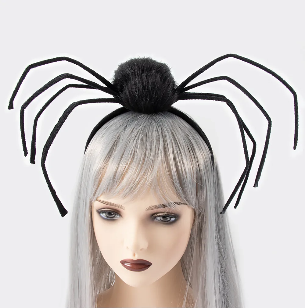 Halloween Headwear Spider Queen Costume Accessory Funny Hairband Velvet Material Festive Cosplay Item display picture 13