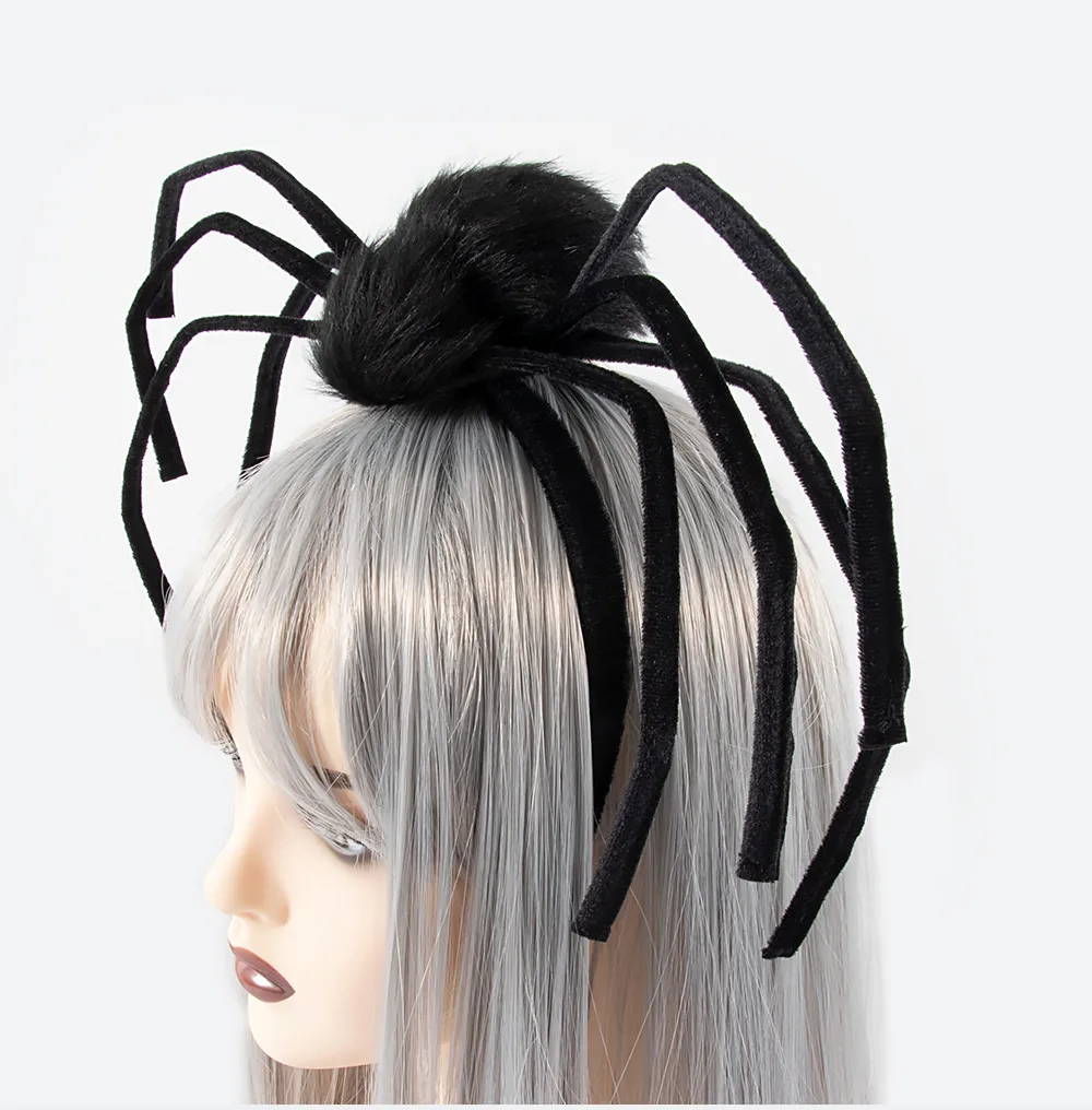 Halloween Headwear Spider Queen Costume Accessory Funny Hairband Velvet Material Festive Cosplay Item display picture 14