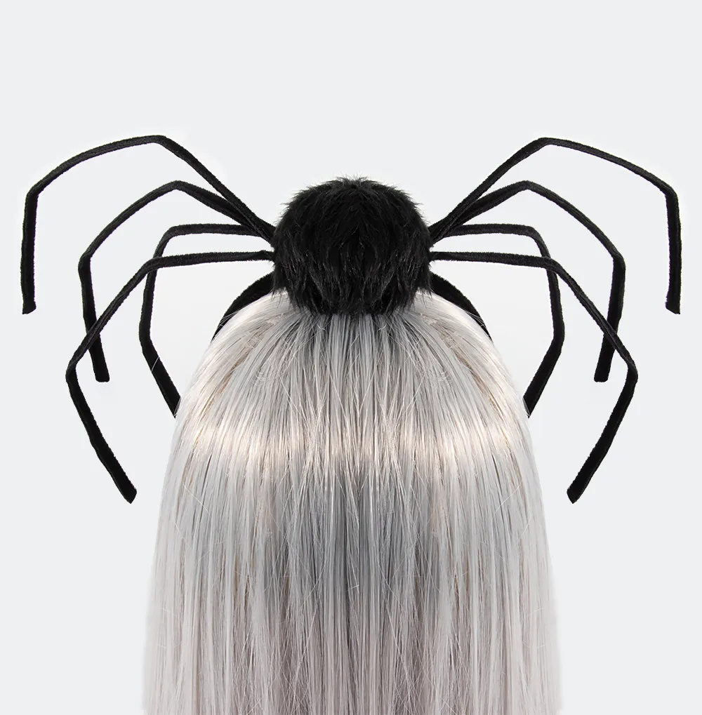 Halloween Headwear Spider Queen Costume Accessory Funny Hairband Velvet Material Festive Cosplay Item display picture 15