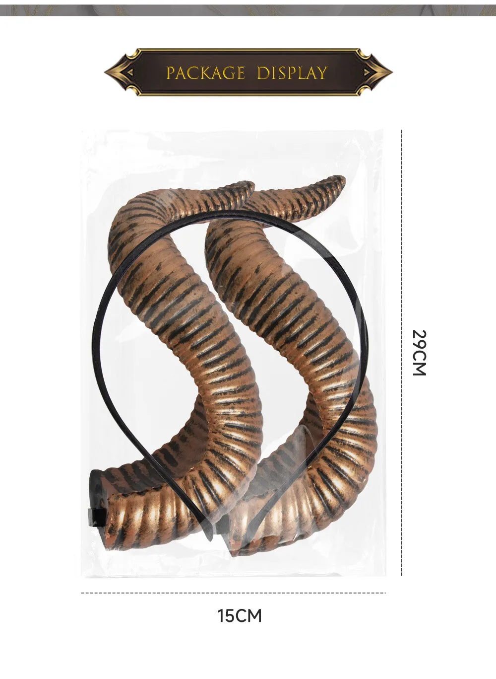 Halloween Dance Party DIY Detachable RP Bent Horn Hairband Festival Performance Headwear Accessory Handmade PU Material display picture 14