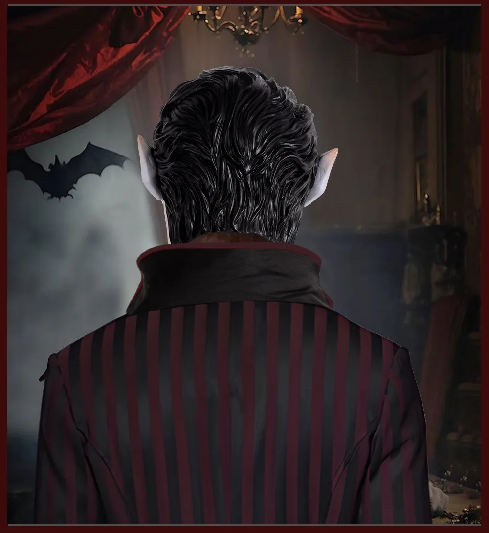 Halloween Horror Vampire Dracula Headset Stage Performance Cosplay Mask Prop Handmade Vampire Costume Accessory display picture 9