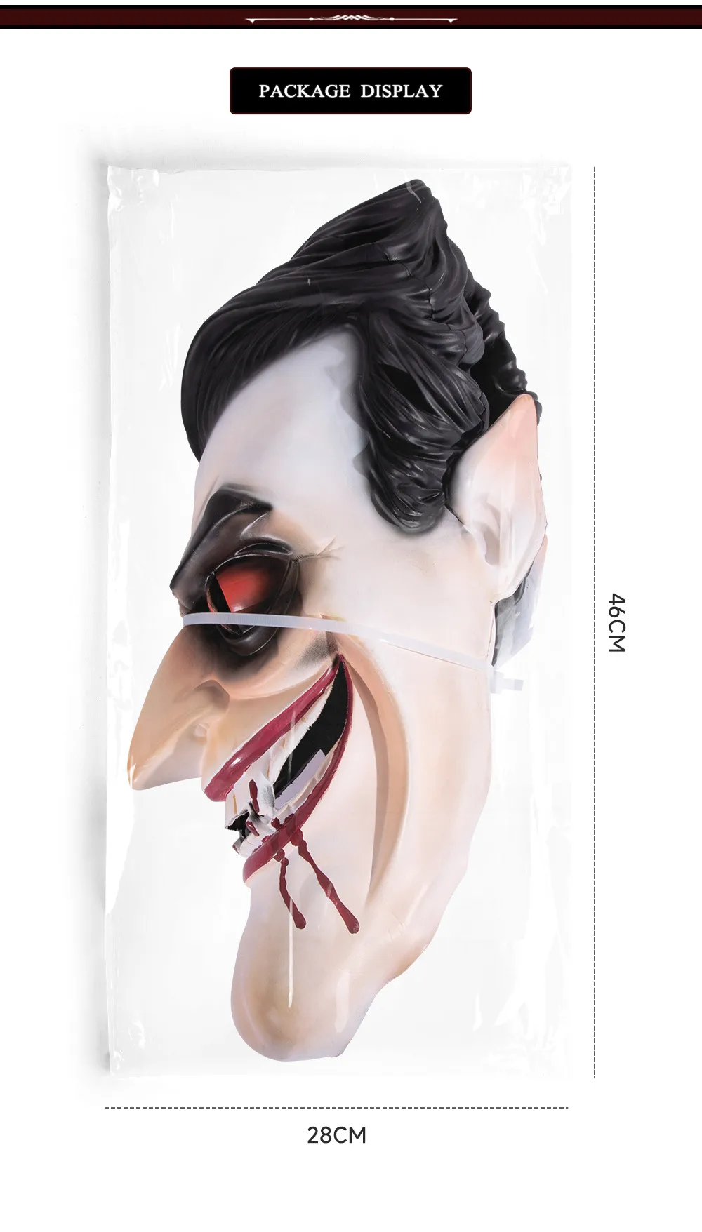 Halloween Horror Vampire Dracula Headset Stage Performance Cosplay Mask Prop Handmade Vampire Costume Accessory display picture 13