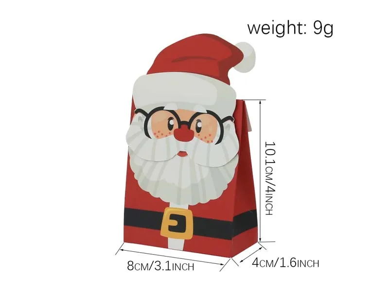 Christmas New Candy Box Christmas Pocket Box Gift Candy Packaging Paper Box Wedding Festival Supplies display picture 1