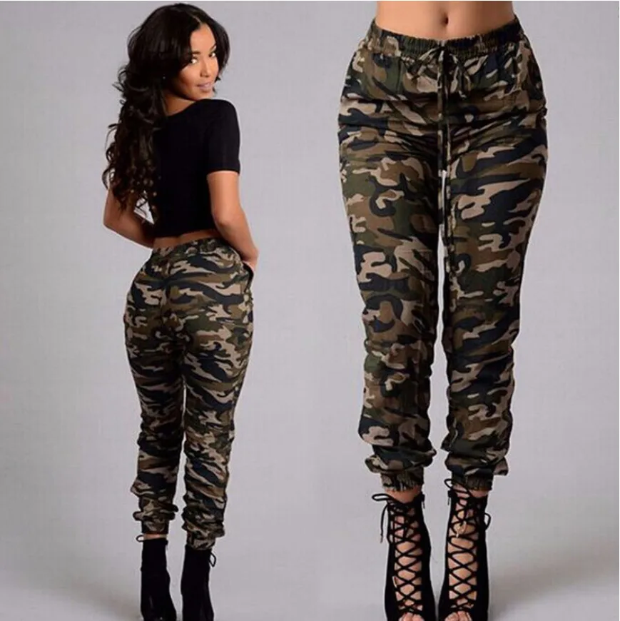 Style Camouflage Print Long Pants Casual Tapered Leggings Women's Loose Fit Cotton Polyester Blend display picture 1