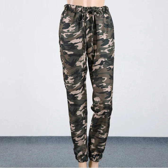 Style Camouflage Print Long Pants Casual Tapered Leggings Women's Loose Fit Cotton Polyester Blend display picture 4