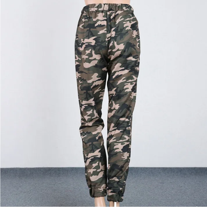 Style Camouflage Print Long Pants Casual Tapered Leggings Women's Loose Fit Cotton Polyester Blend display picture 5