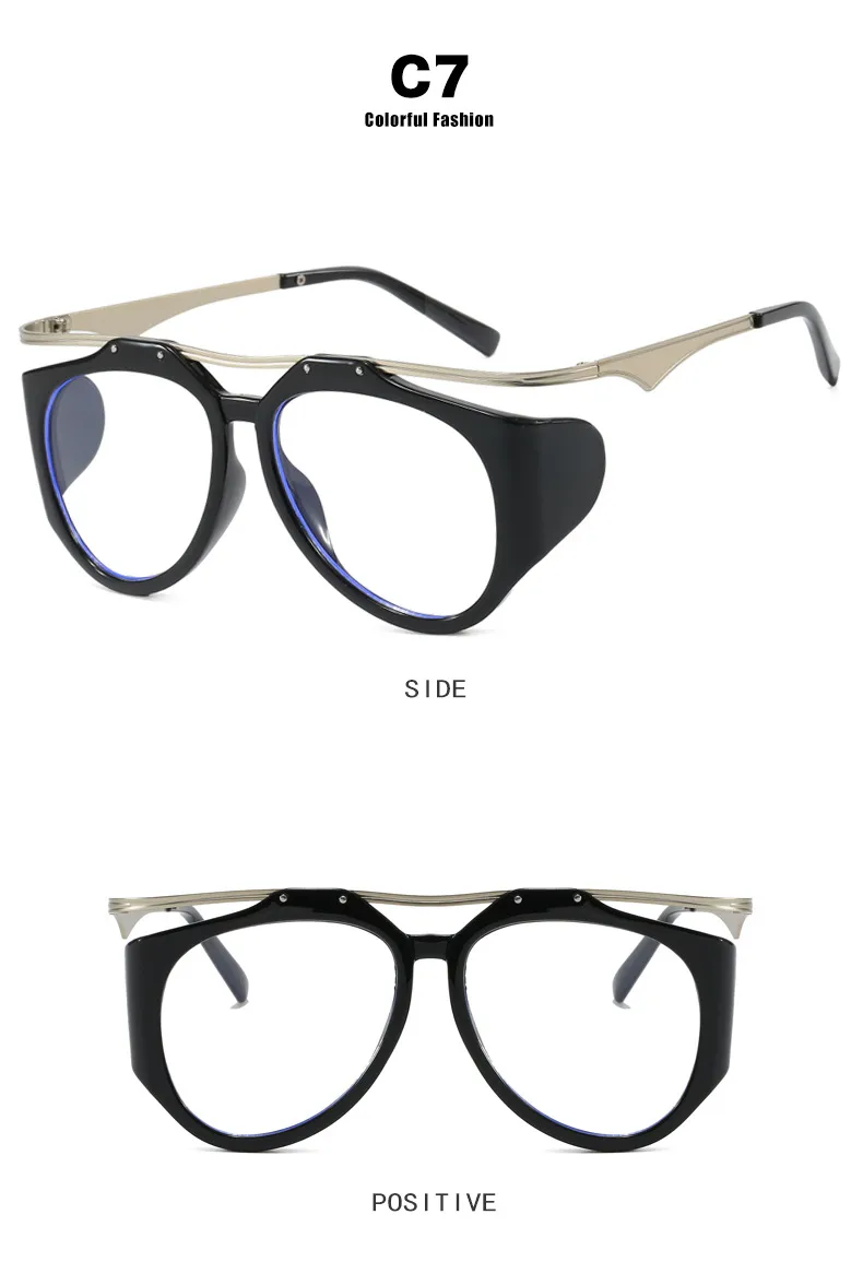 High-End Personality Street Style Sunglasses Women's Fashion Travel UV Protection Black Full Frame Glasses Hip Hop Streetwear display picture 15