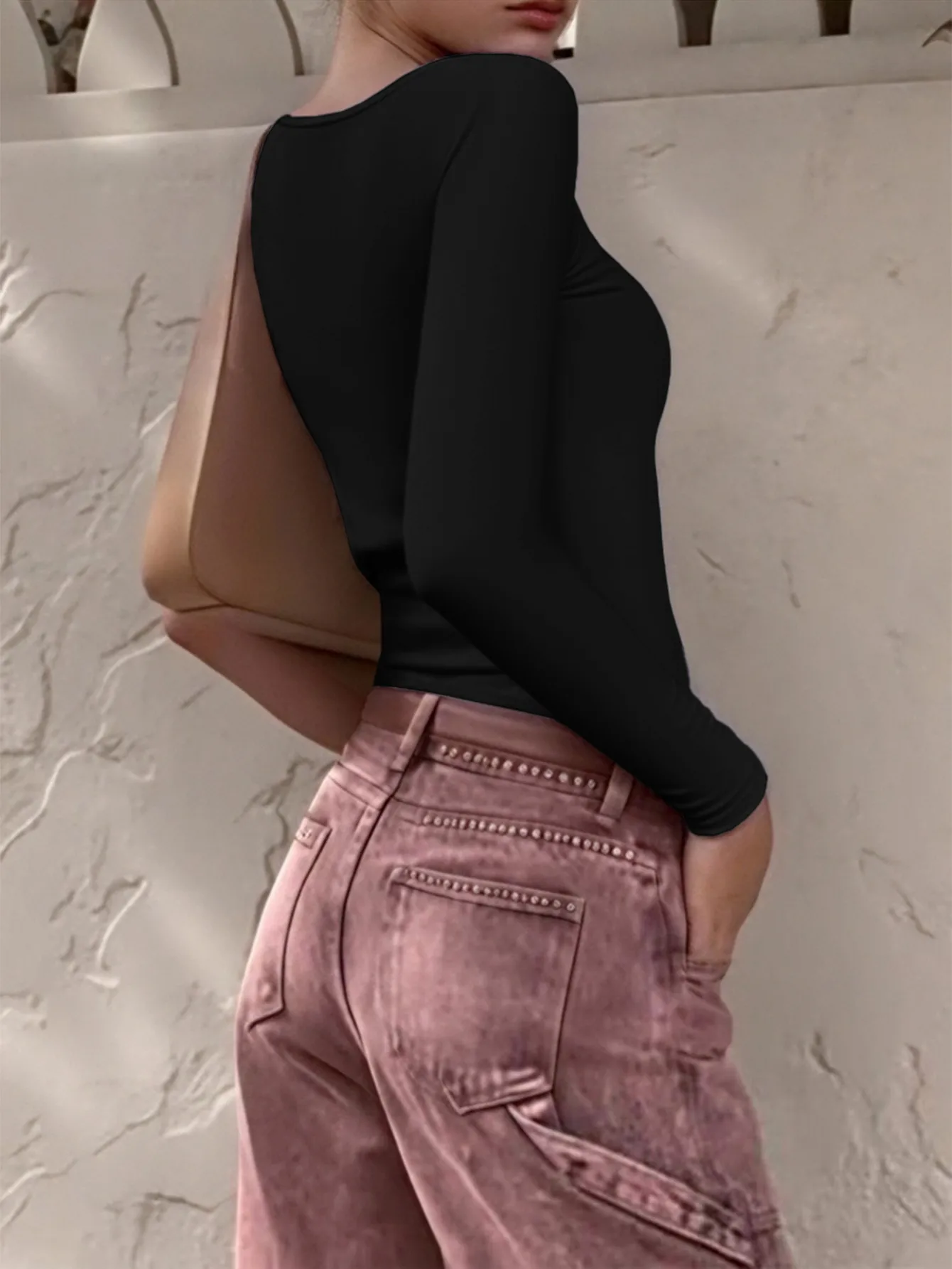Diyun Y2K Spicy Girl Long Sleeve Women's Base Shirt T-shirt Autumn Winter Street Style High Street Fashion Slim Fit Short Length display picture 13