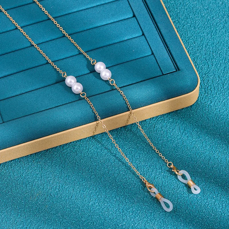 Fashionable  Jewelry Pearl Chain Glasses Chain Simple Style Popular Metal Eyeglasses Accessories display picture 3
