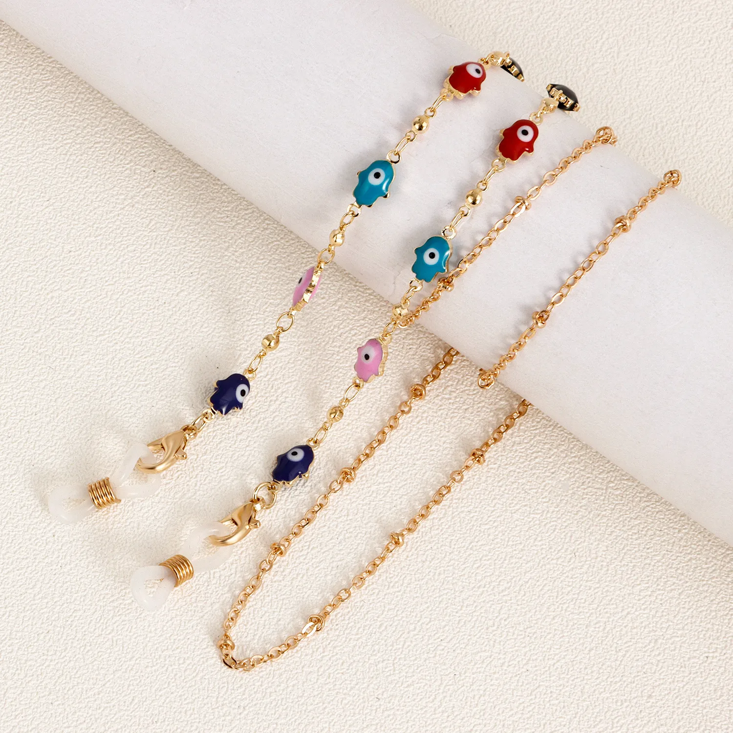 Fashion Jewelry Mini Devil's Eye Glasses Chain Mask Lanyard Face Chain High-End Feeling Metal Material display picture 8