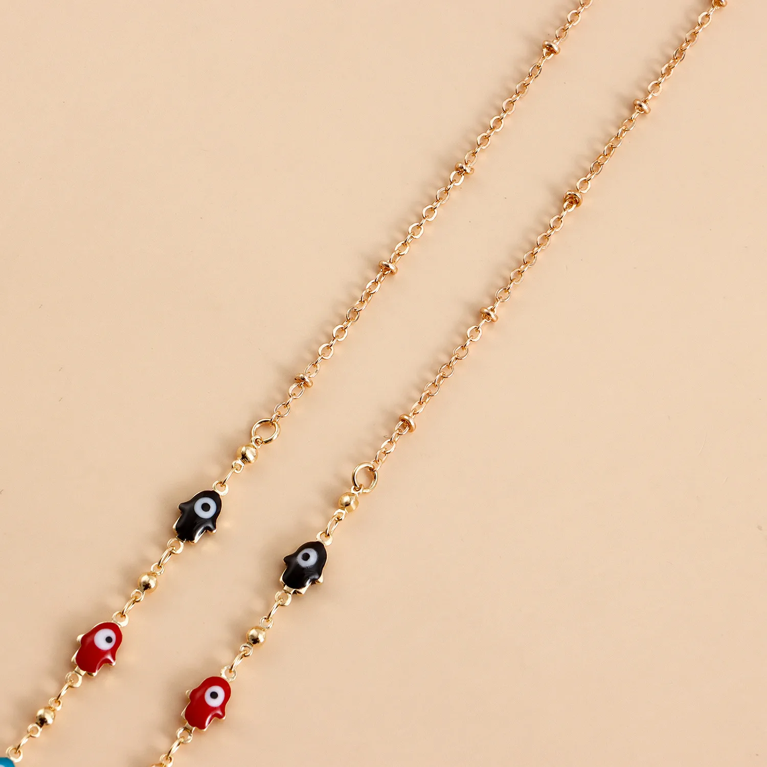 Fashion Jewelry Mini Devil's Eye Glasses Chain Mask Lanyard Face Chain High-End Feeling Metal Material display picture 6