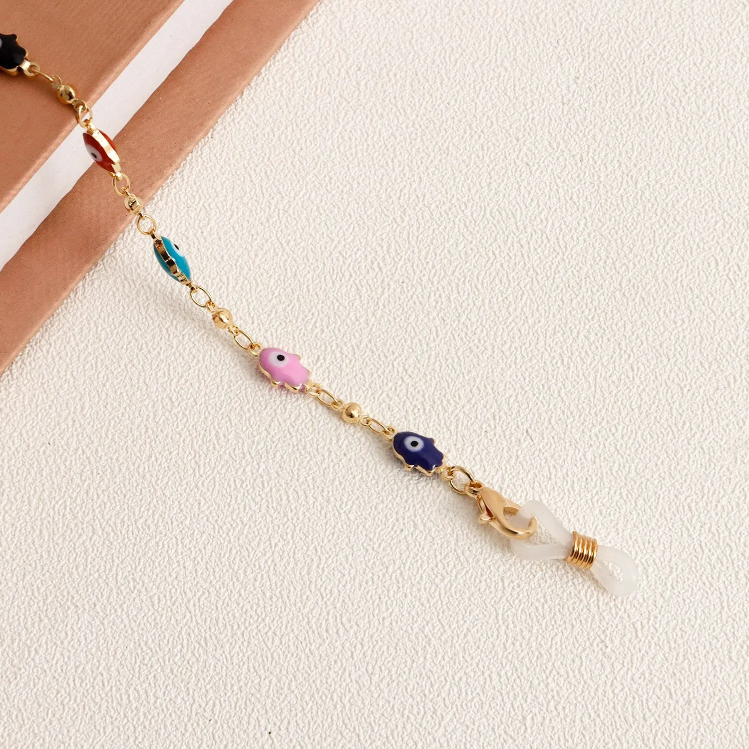 Fashion Jewelry Mini Devil's Eye Glasses Chain Mask Lanyard Face Chain High-End Feeling Metal Material display picture 9