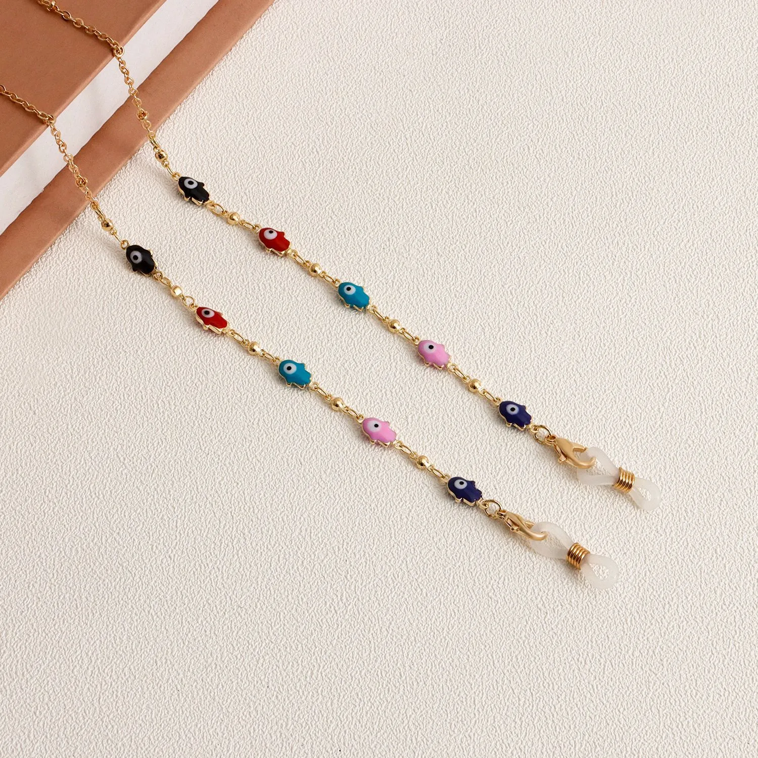 Fashion Jewelry Mini Devil's Eye Glasses Chain Mask Lanyard Face Chain High-End Feeling Metal Material display picture 10