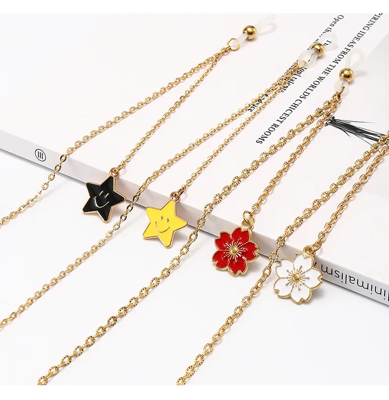Metal Necklace Glasses Chain Mask Holder Eyewear Accessory Fashionable Optical Frame Chain Link display picture 2