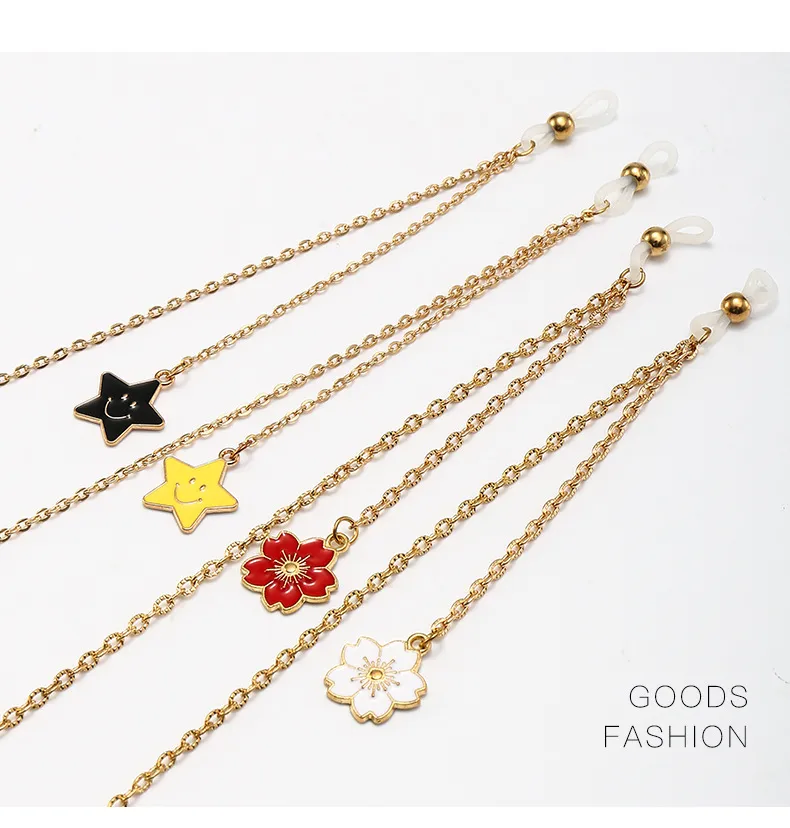 Metal Necklace Glasses Chain Mask Holder Eyewear Accessory Fashionable Optical Frame Chain Link display picture 5