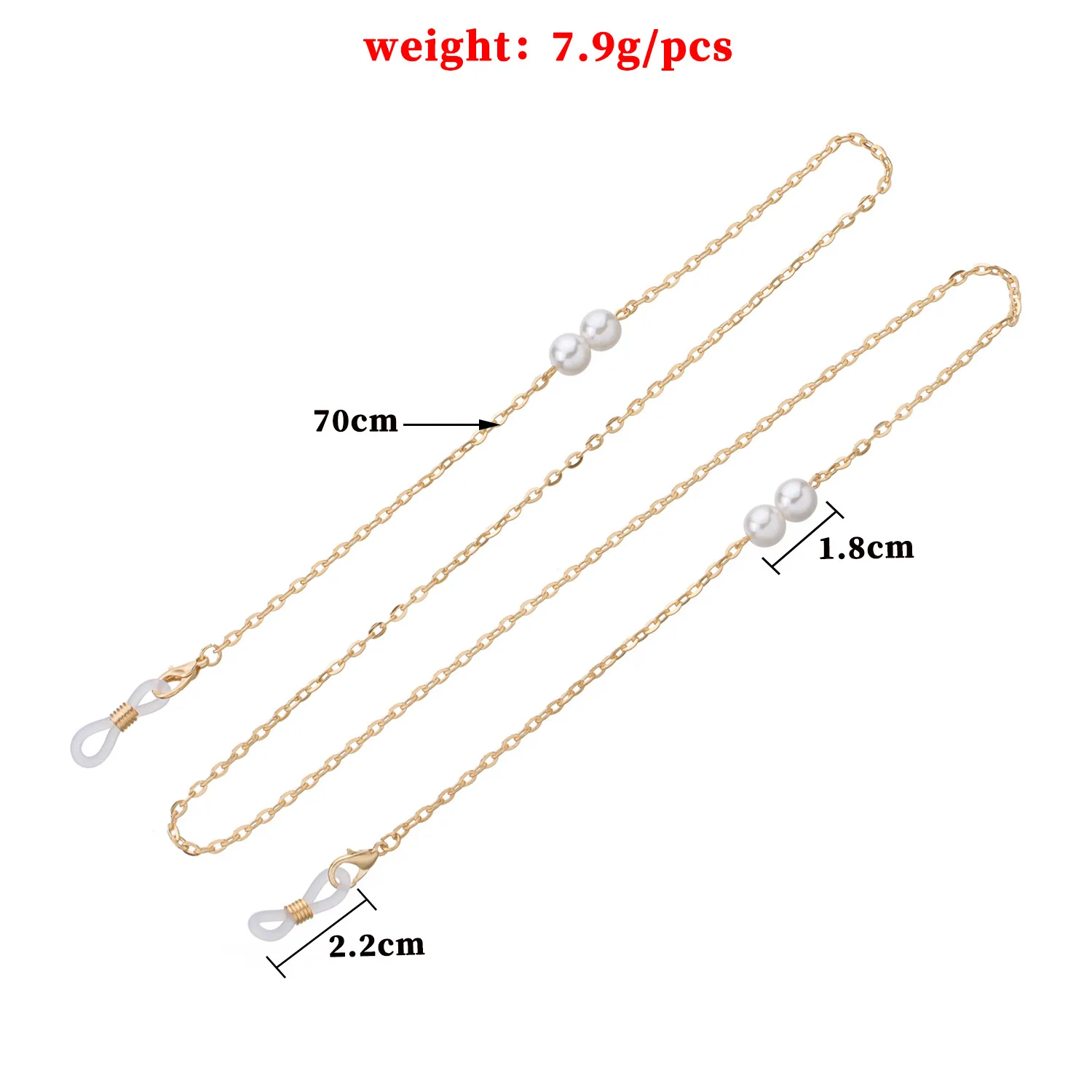 Fashion Pearl Chain Glasses Chain Simple And Elegant Metal Eyeglasses Accessories Popular Alloy Material display picture 5