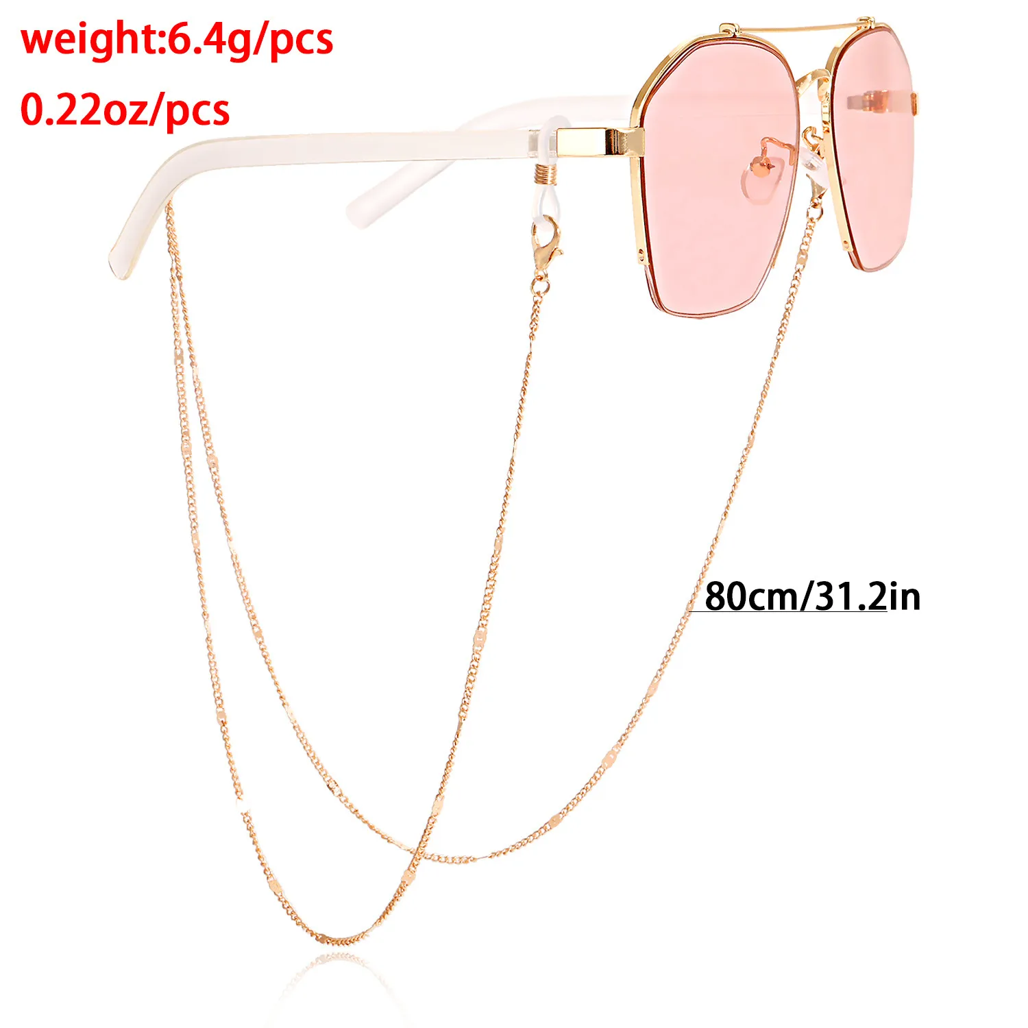 Metal Eyeglass Chain Mask Chain Glasses Holder Alloy Material Eye Wear Accessory Clear Design Optical Goods Chain display picture 1