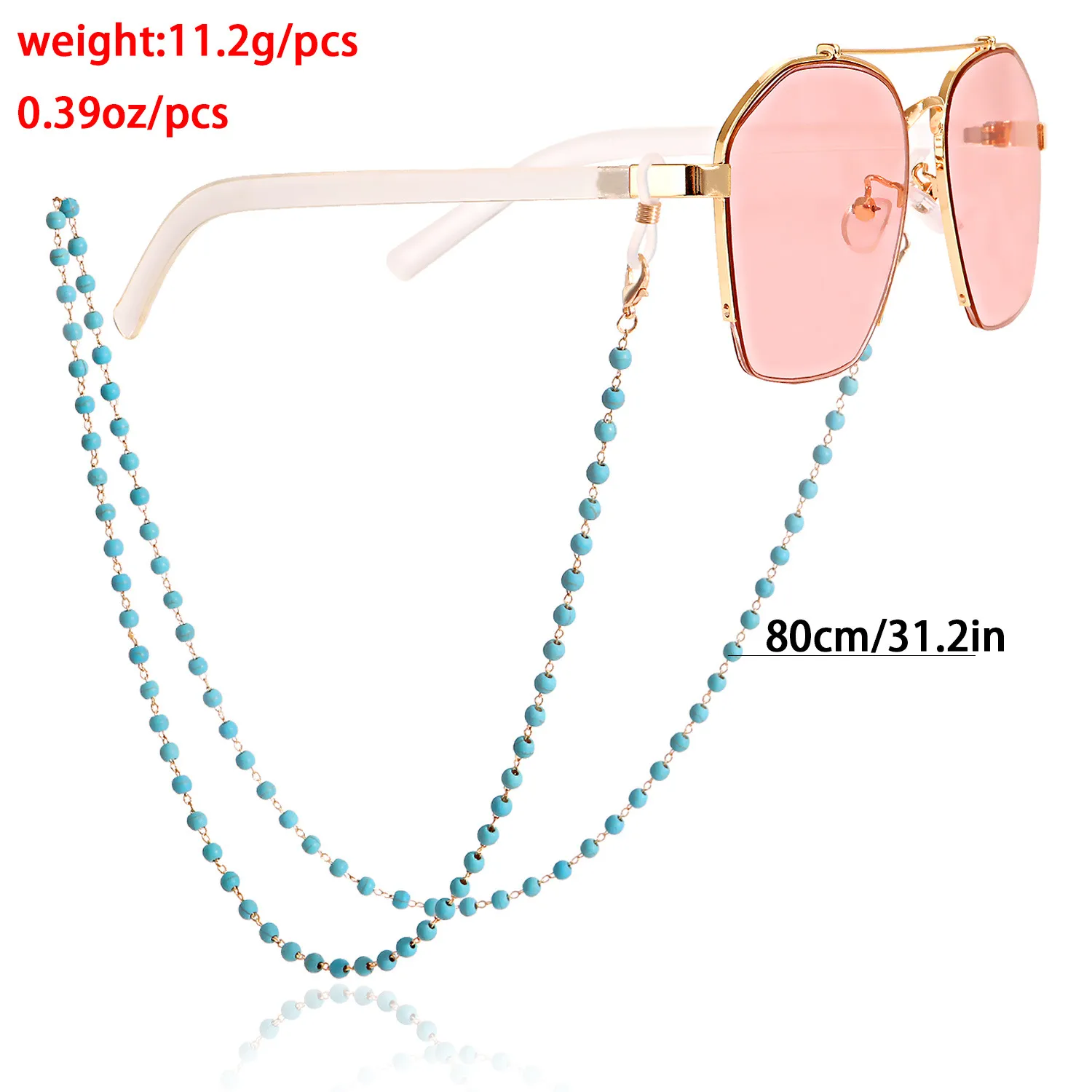 Sunglasses Jewelry Trendy Sunscreen Chains Heart Shaped Mask Hanging Chains Non Slip Accessories display picture 1