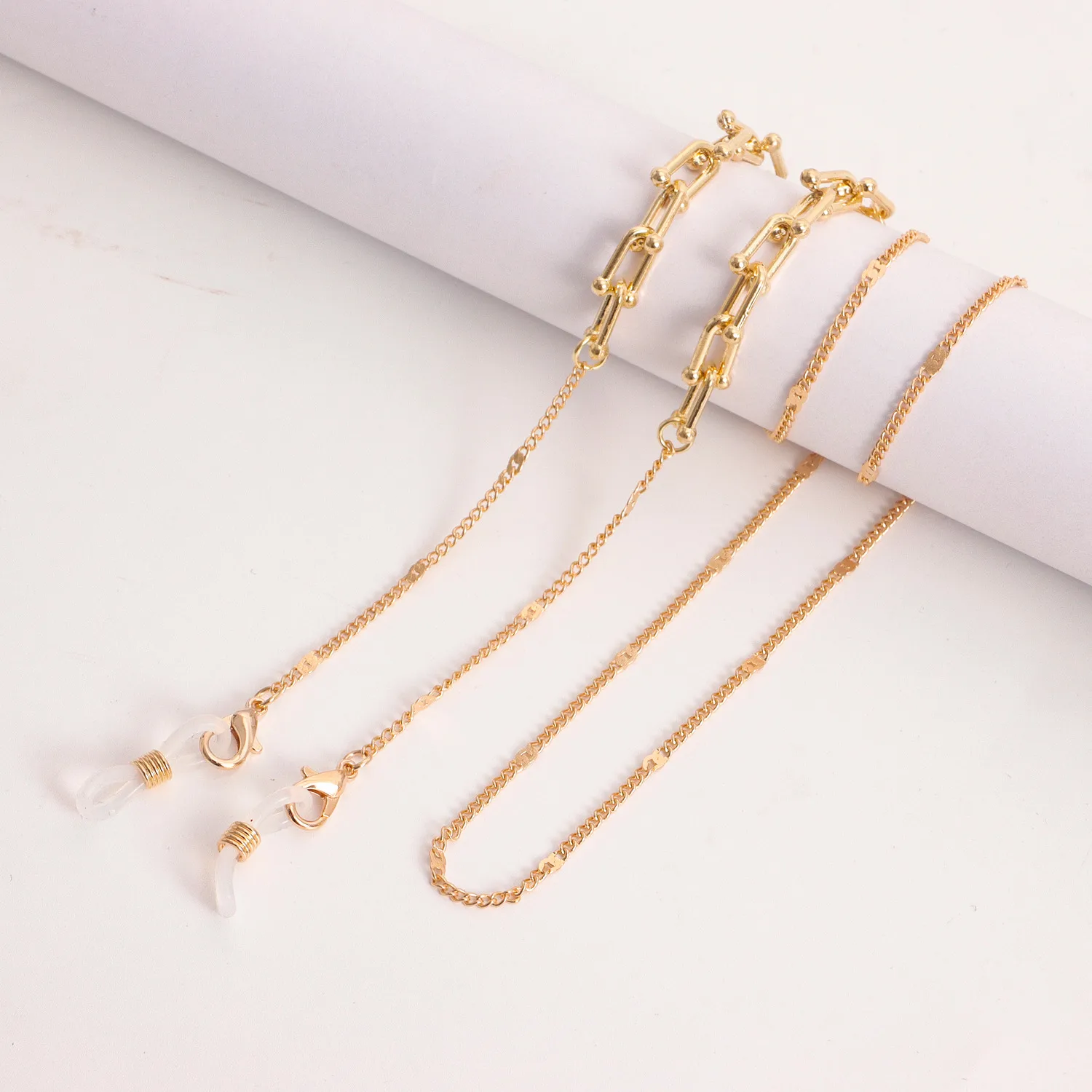 Metal Mask Chain Glasses Holder Alloy Material Eye Wear Accessory Double Purpose Chain For Masks And Glasses display picture 5