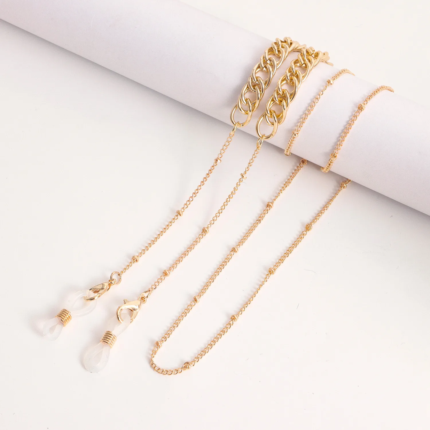 Metal Mask Chain Glasses Holder Alloy Material Eye Wear Accessory Double Purpose Chain For Masks And Glasses display picture 3