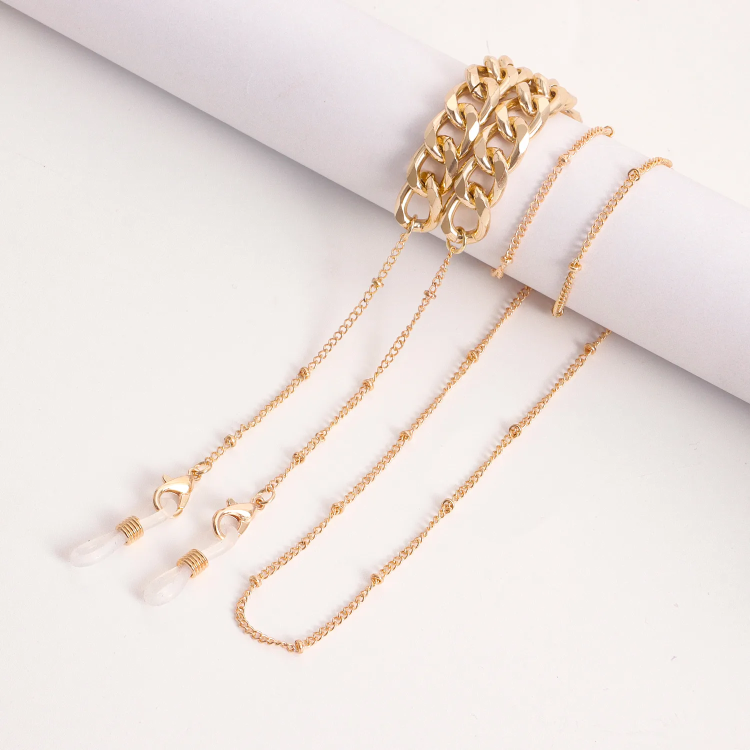 Metal Mask Chain Glasses Holder Alloy Material Eye Wear Accessory Double Purpose Chain For Masks And Glasses display picture 7