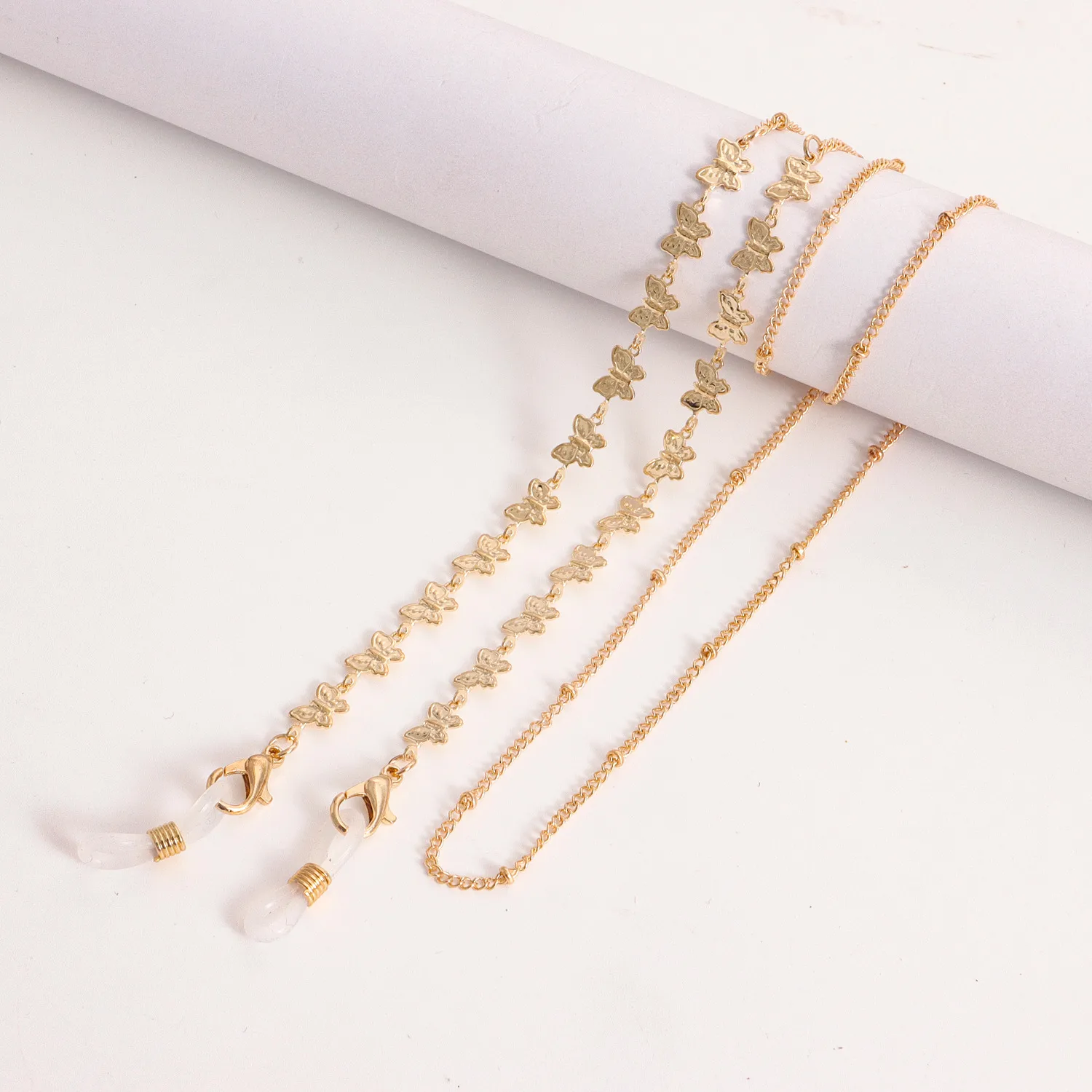 Style Metal Mask And Glasses Chain Butterfly Leaf Design Ins Fashion Alloy Material Eyewear Accessory display picture 6