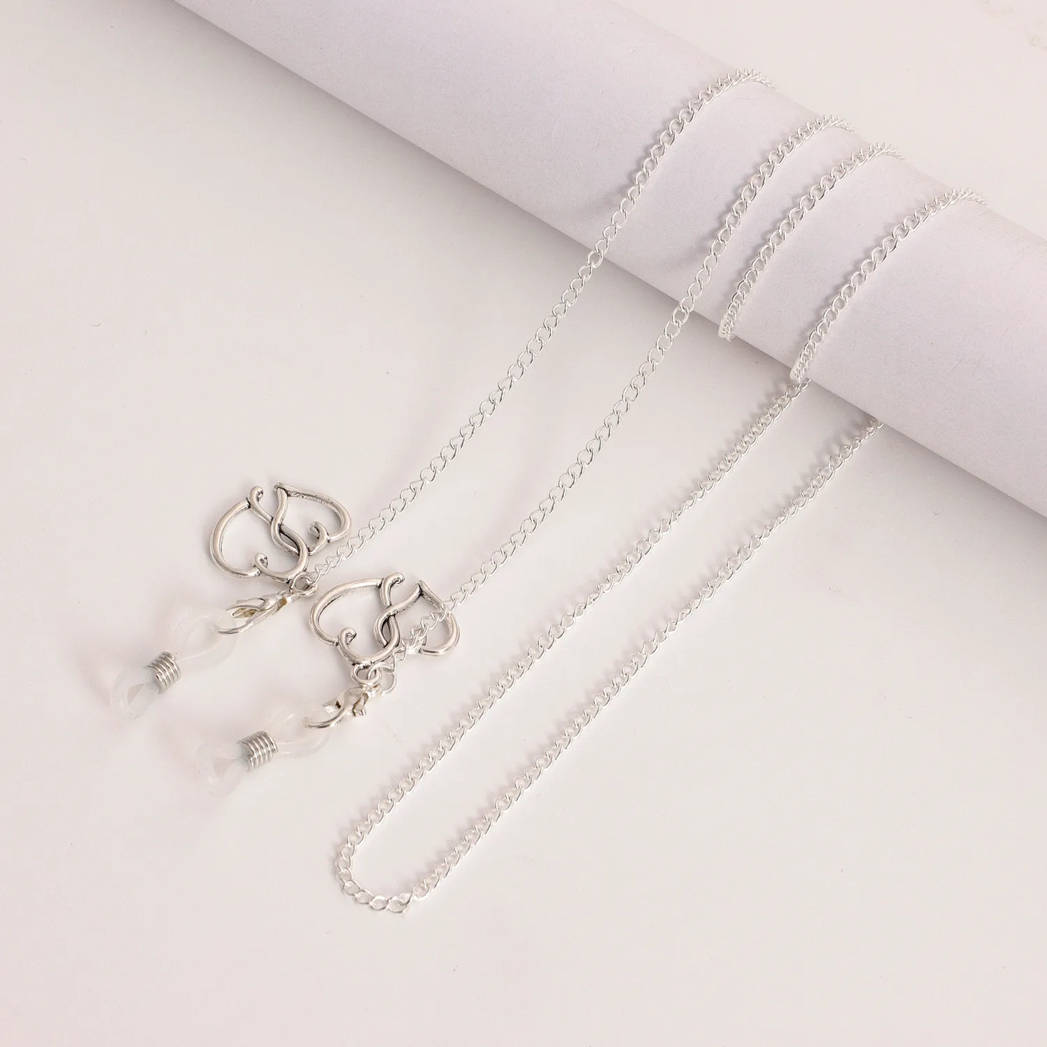 Metal Mask And Glasses Chain Heart Pendant Alloy Material Cute And Fashionable Optics Accessories display picture 5