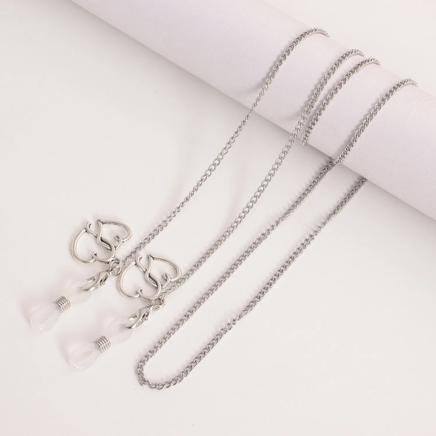 Metal Mask And Glasses Chain Heart Pendant Alloy Material Cute And Fashionable Optics Accessories display picture 6