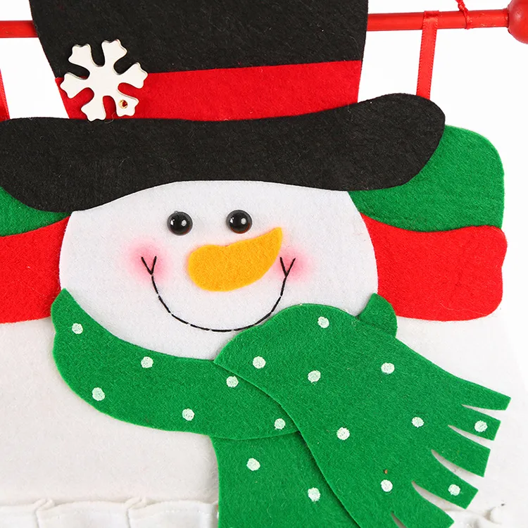 Cute Christmas Tree Felt Calendar Decoration Adorable Snowman Reindeer Animal Christmas Countdown Hanging Wall Art Decor display picture 9