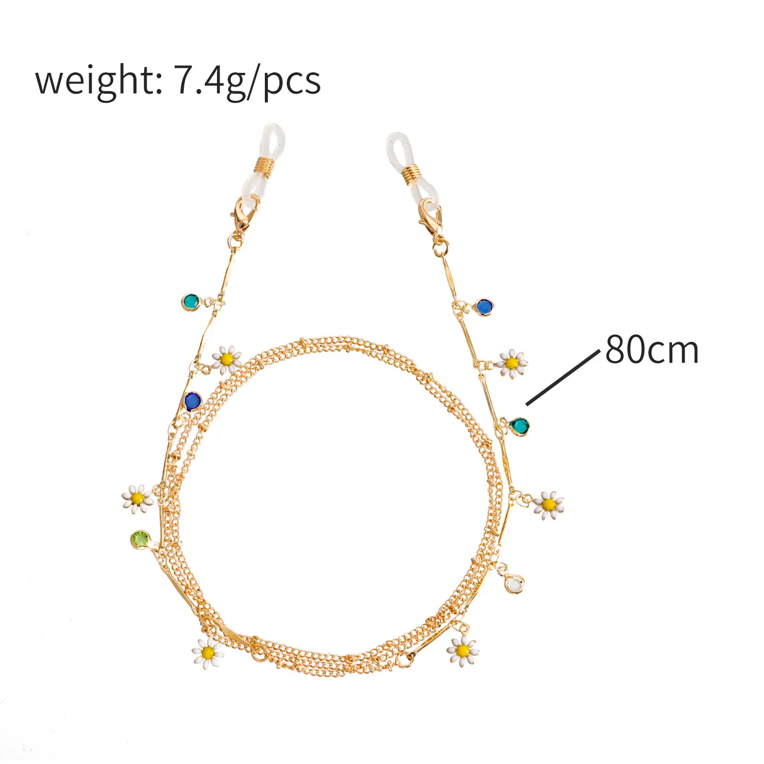 Colorful Geometric Flower Oil-Drop Women's Mask Accessories Eyeglass Chain Jewelry Alloy Material Fashionable And Stylish display picture 1