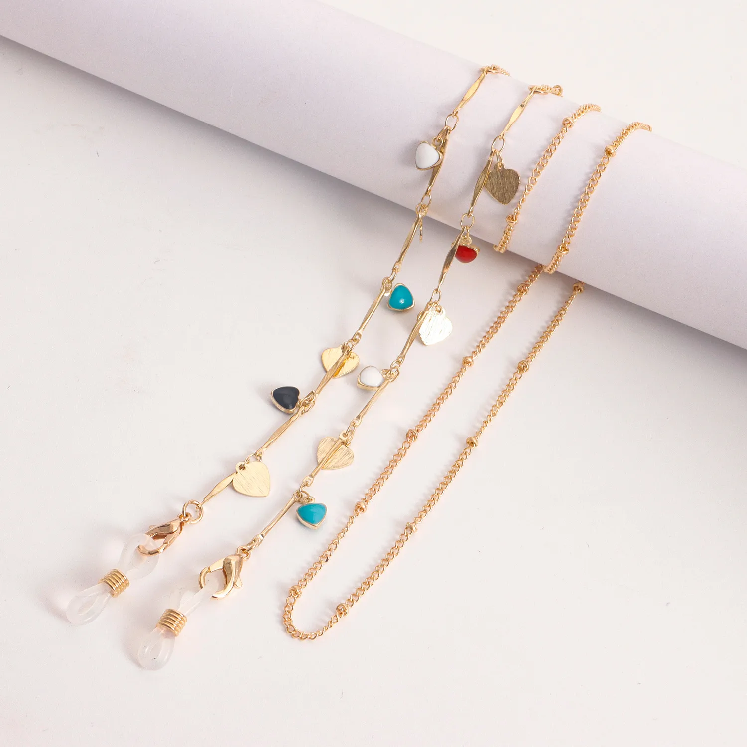 Colorful Geometric Flower Oil-Drop Women's Mask Accessories Eyeglass Chain Jewelry Alloy Material Fashionable And Stylish display picture 3