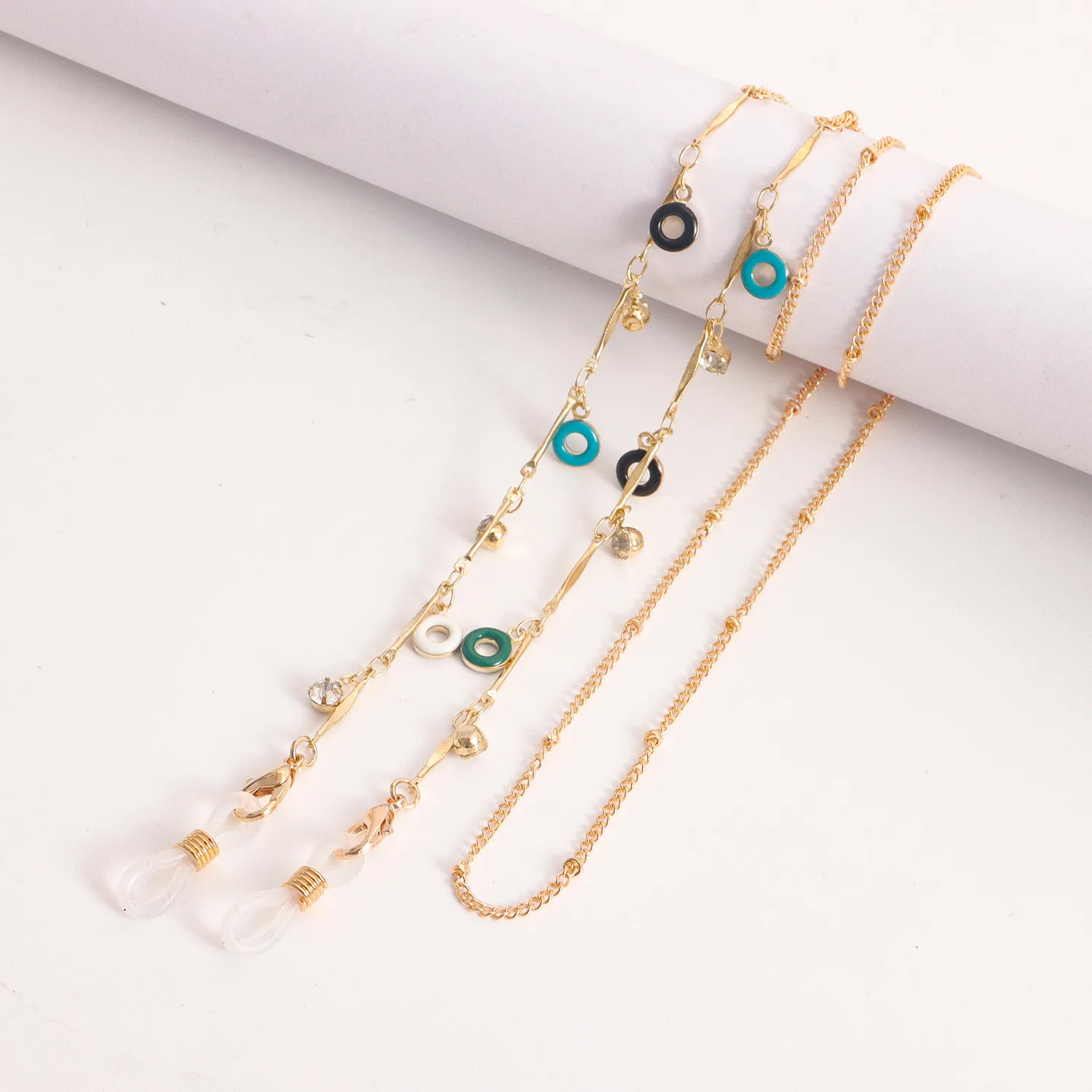 Colorful Geometric Flower Oil-Drop Women's Mask Accessories Eyeglass Chain Jewelry Alloy Material Fashionable And Stylish display picture 7