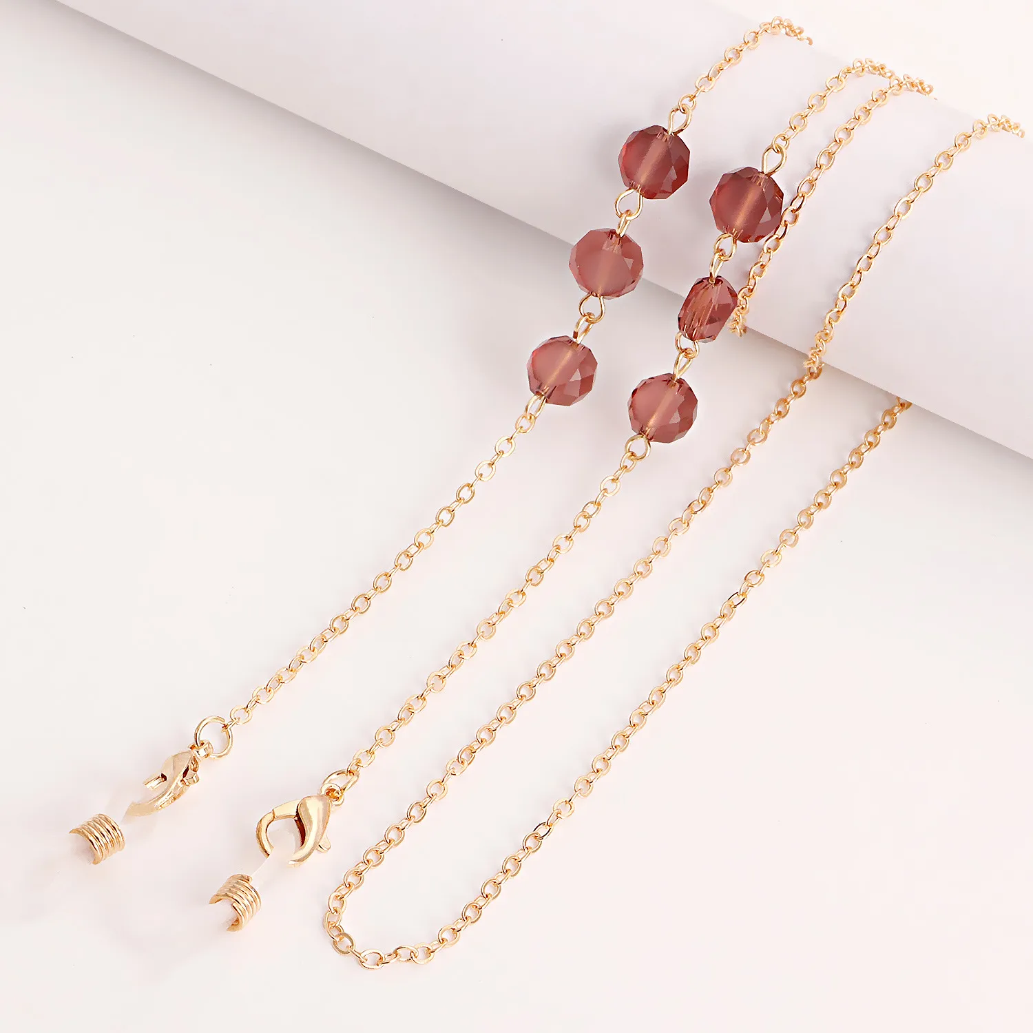 Crystal Mask Chain Glasses Holder Alloy Material Eye Wear Accessory Double Use Crystal Chain For Mask And Glasses display picture 2