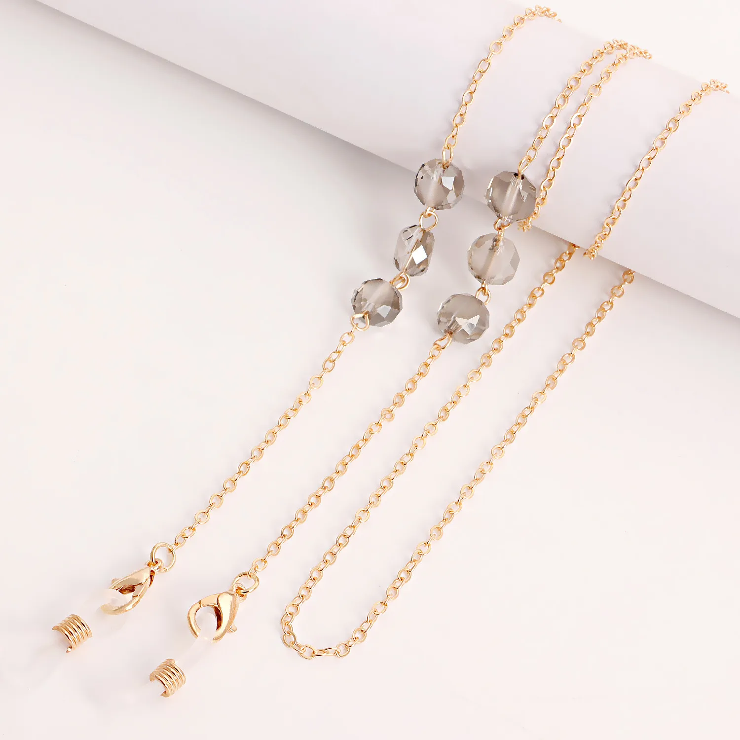 Crystal Mask Chain Glasses Holder Alloy Material Eye Wear Accessory Double Use Crystal Chain For Mask And Glasses display picture 4