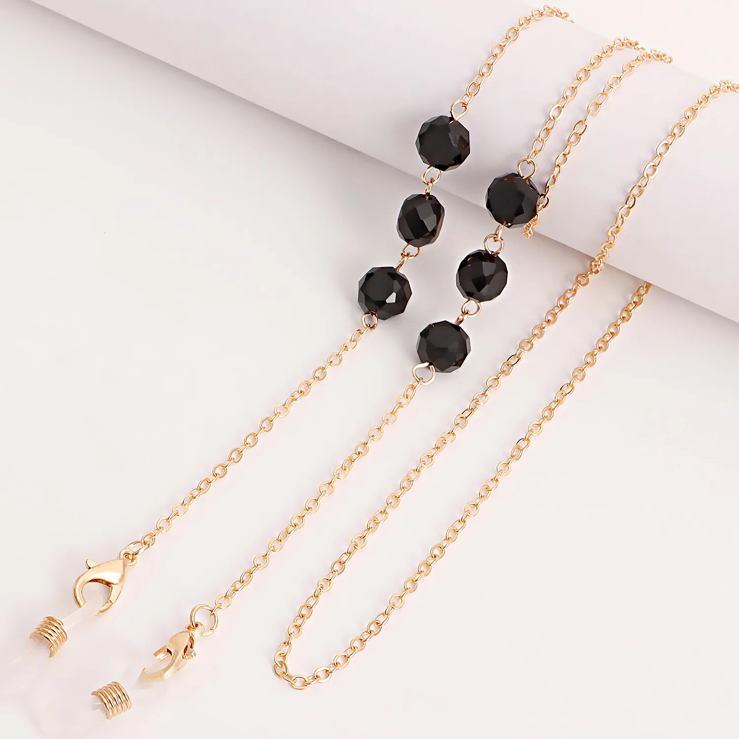 Crystal Mask Chain Glasses Holder Alloy Material Eye Wear Accessory Double Use Crystal Chain For Mask And Glasses display picture 5