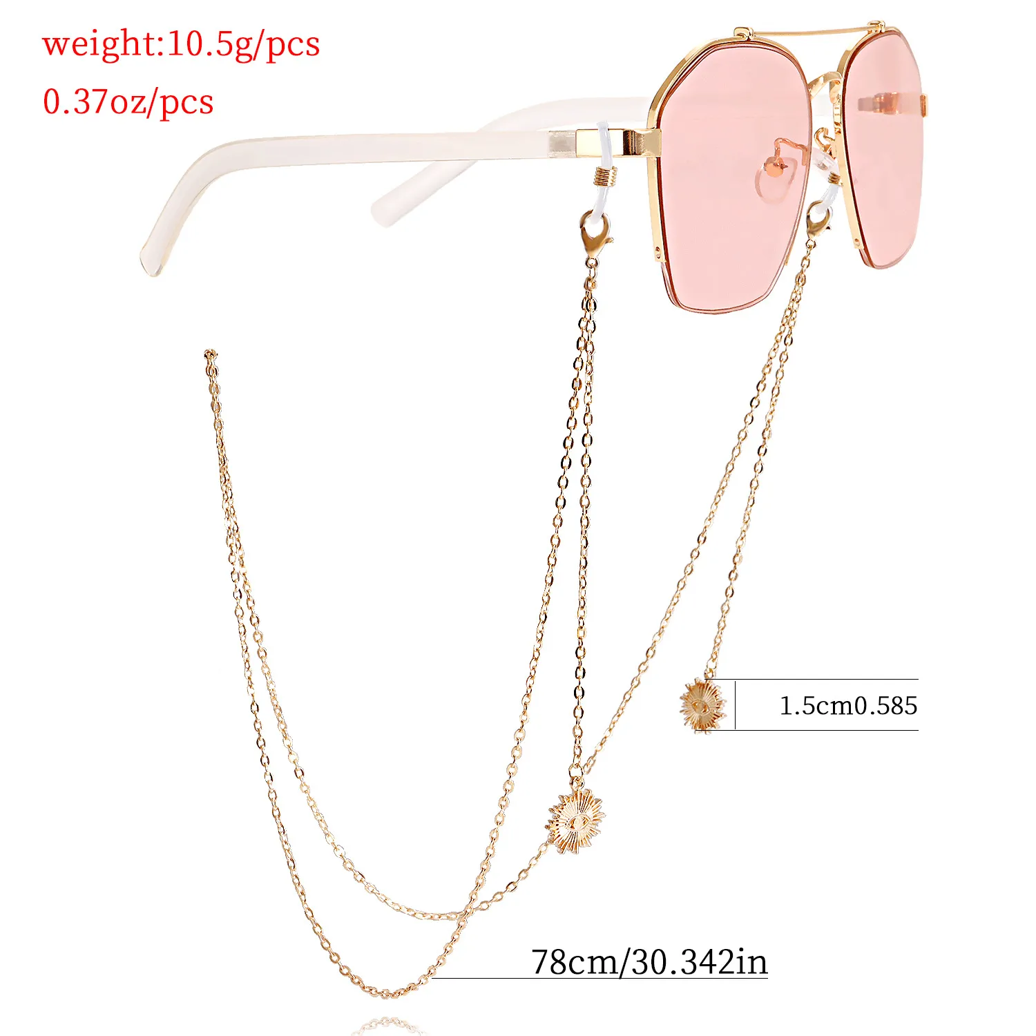 Acrylic Glasses Chain Mask Chain High-End Sensation Alloy Material Mask Accessory Ins Style Face Chain display picture 1