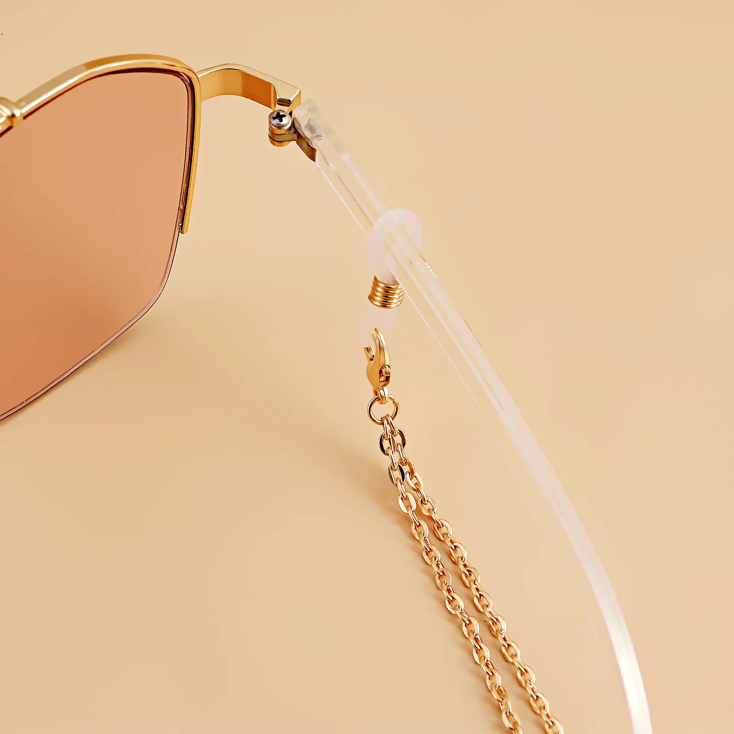 Acrylic Glasses Chain Mask Chain High-End Sensation Alloy Material Mask Accessory Ins Style Face Chain display picture 12