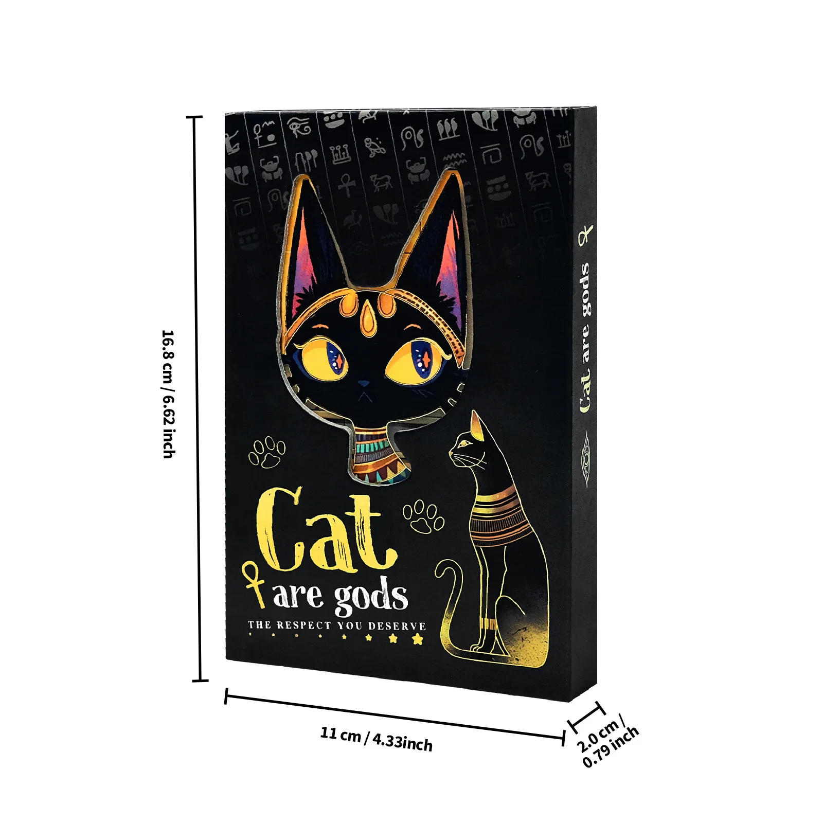 Cool Gold Egyptian Cat Series Portable Notebook Student Birthday Gift Scrapbooking Record Book Novelty Design 157g Copperplate Paper display picture 8