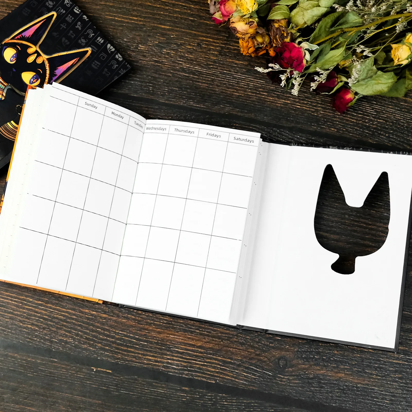 Cool Gold Egyptian Cat Series Portable Notebook Student Birthday Gift Scrapbooking Record Book Novelty Design 157g Copperplate Paper display picture 6