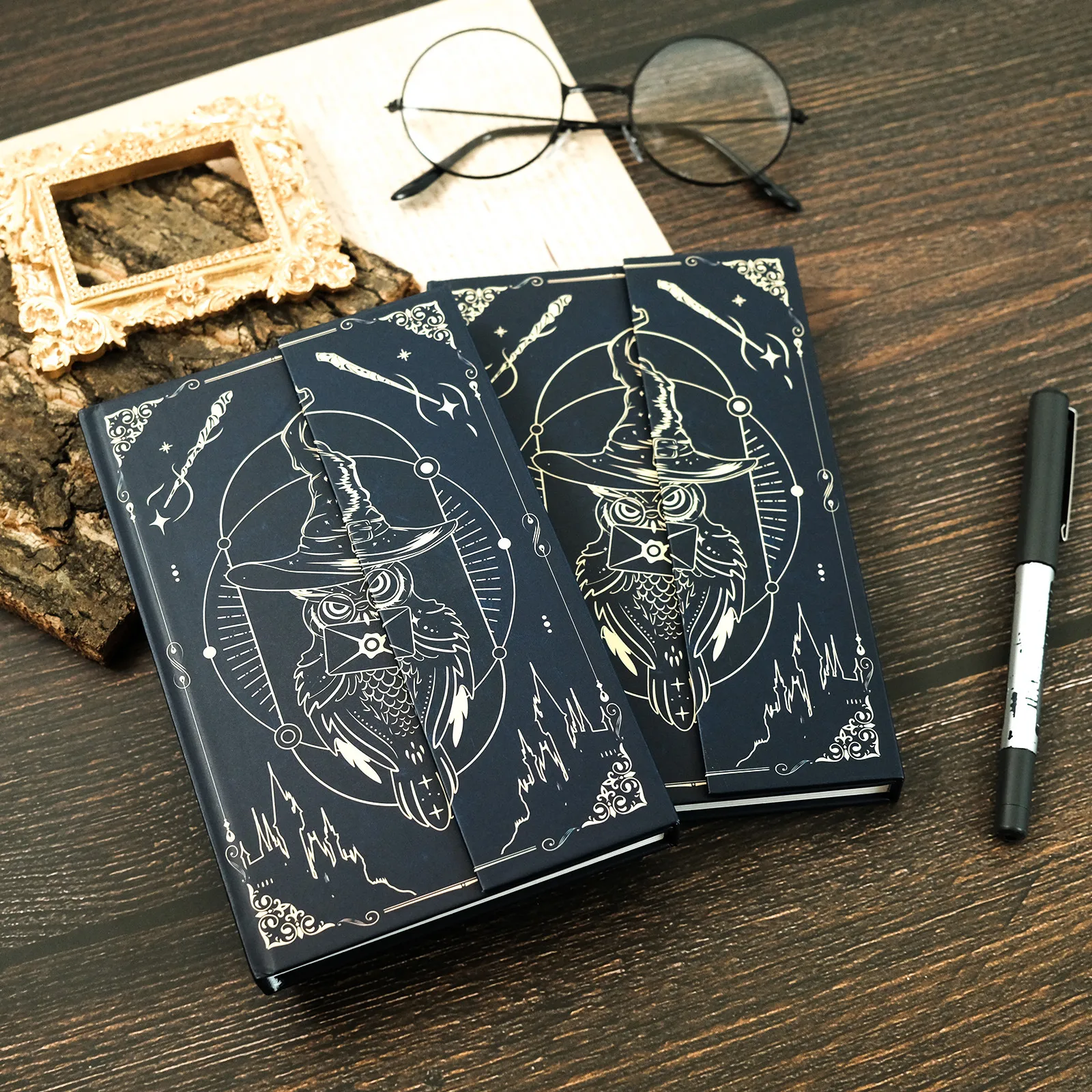 Creative Magic Hat Owl European Style High Aesthetic Value Student Business Gift Meeting Record Book Thickened Notebook display picture 2