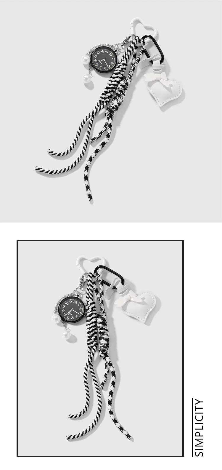 Miu Style Sweet Retro Multicolor Winding Keychain Leather Braided Rope DIY Couple Design Zinc Alloy Vintage Style Keychains display picture 1