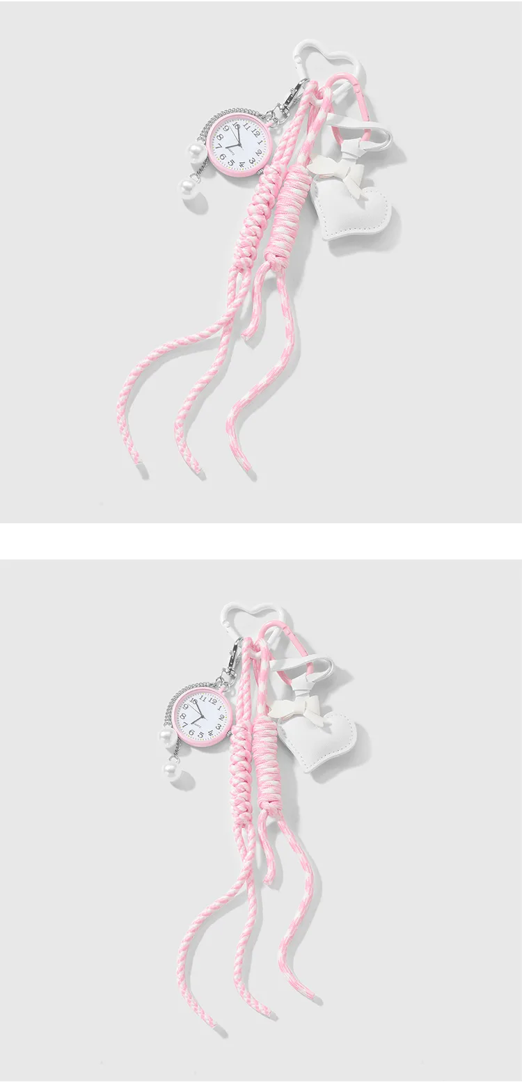 Miu Style Sweet Retro Multicolor Winding Keychain Leather Braided Rope DIY Couple Design Zinc Alloy Vintage Style Keychains display picture 2