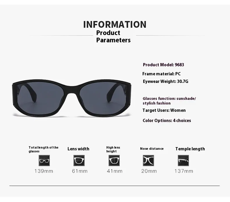 Retro High-End Cat Eye Sunglasses UV Protection Round Face Suitable Fashionable Travel Driving Unisex Square Frame Sun Glasses display picture 1