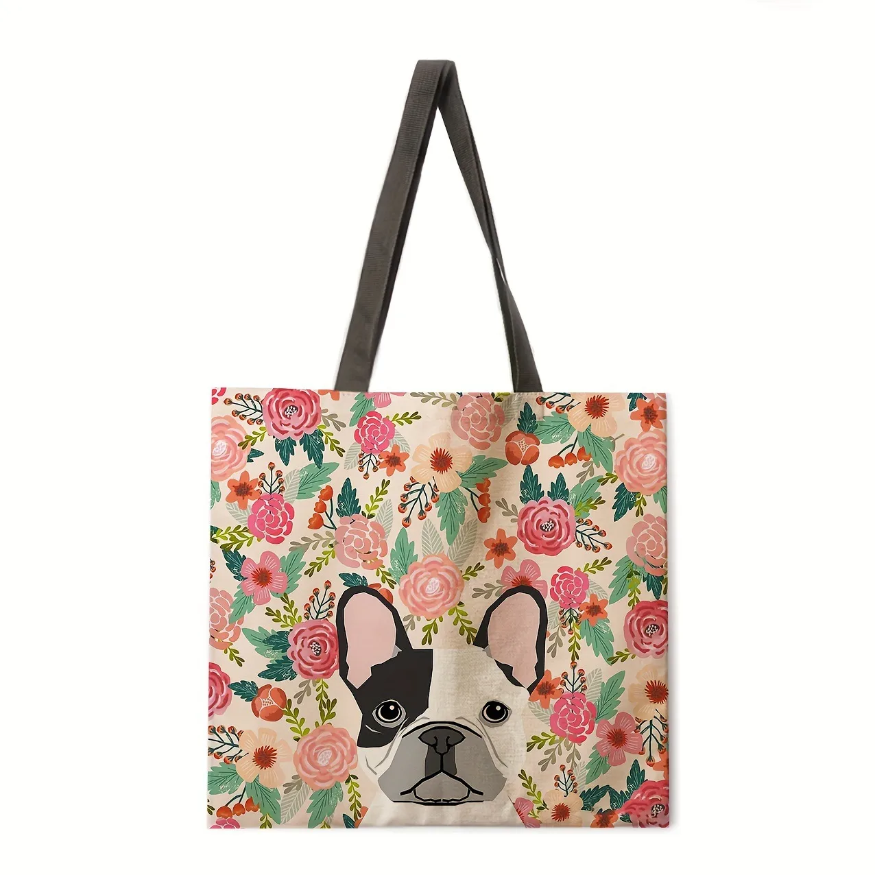 Floral Angel Ladies Tote Bag Reusable Shopping Shoulder Handbag Polyester Medium Size Women's Bag Eco-Friendly Handbag display picture 2