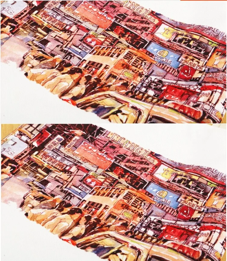 Classic Canvas Shoulder Bag Mini Casual Women's Crossbody Bag Small Diagonal Bag Printed Oil Painting Tote Bag For Hiking display picture 4